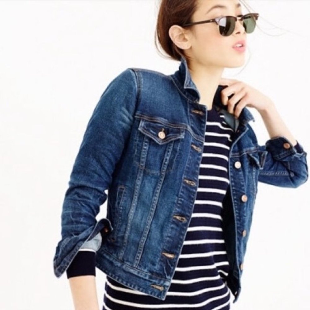 J. Crew Classic Denim Jacket in Ocean Size XXS EUC - Picture 2 of 16